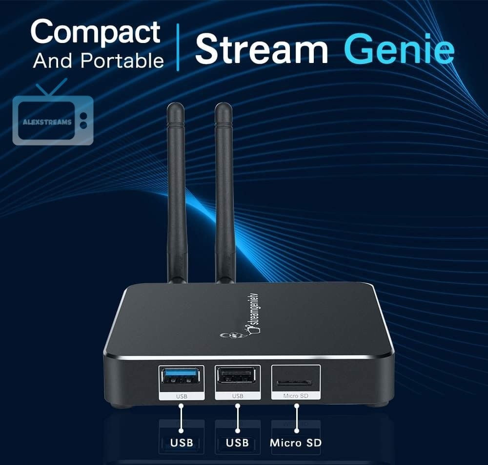 StreamGenie 2.0 PLUS TV Stream Box with Newest StreamGenie 2.0 Software - 4GB RAM